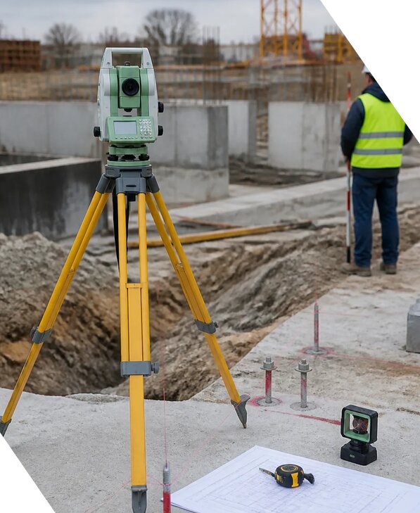 Вынос осей здания в Котельниках с геодезической точностью